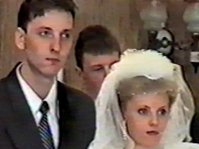 Groom sneezing during ceremony